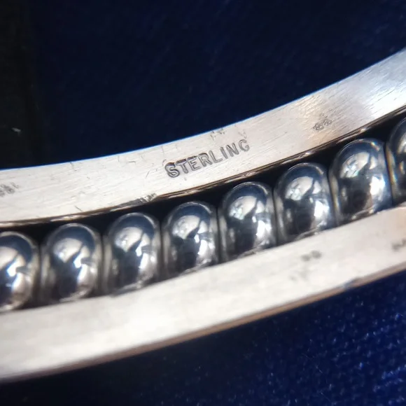 Sterling Silver Twisted Coil Cuff Bracelet Stamped Sterling - Picture 6 of 14